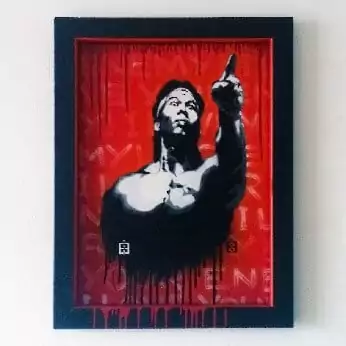 I love your enemy-Stencil art-Bolo Yeung Portrait-Vorschaubild