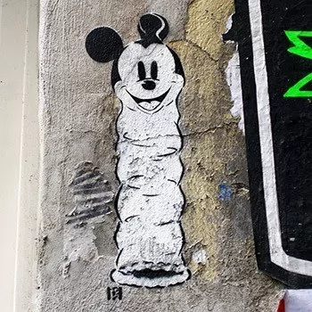 Loving Disney-Mickey Mouse- Schablonen-Street-Art- Ostap 2015
