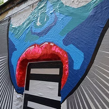 Kunst Sauger- Klebeband Street Art -Selfmadecrew- Tape Art Convention Berlin 2016