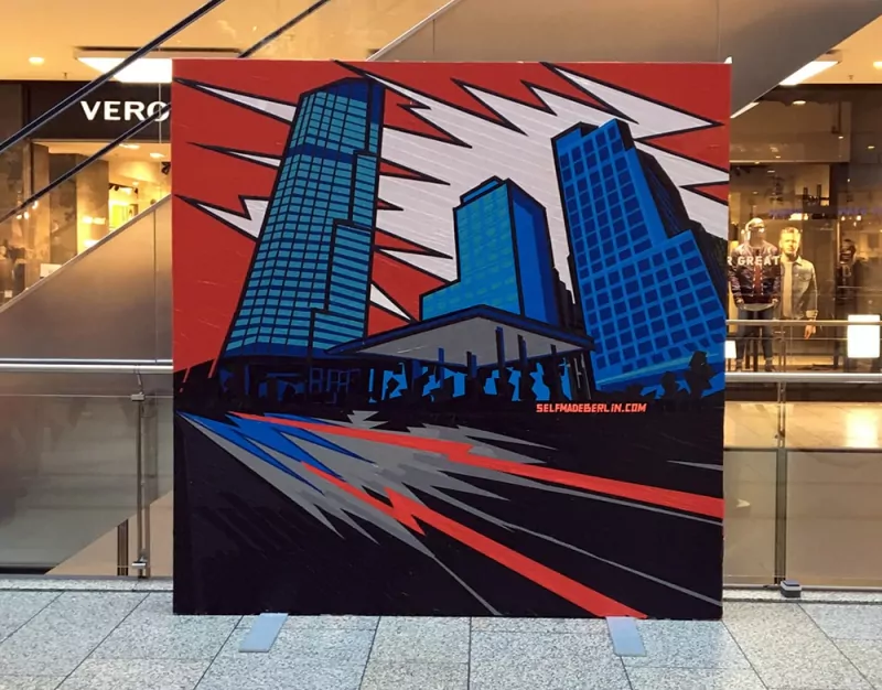 Bild 2- Skyline Berlin- Kunstwerk aus Klebeband von Selfmadecrew