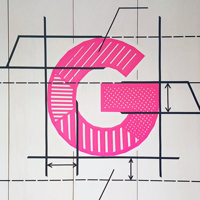 Tape art office branding projekt für Google in Zürich - Thumbnail