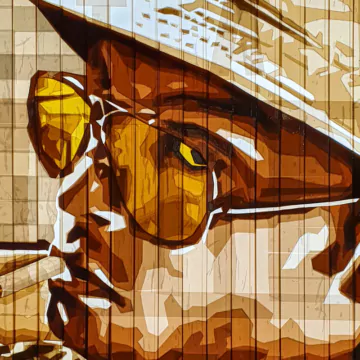 Jonny Depp-Porträt – Details des Kunstwerks