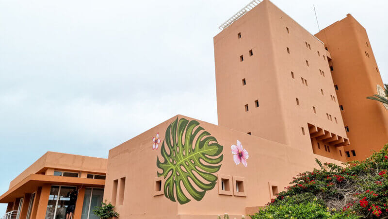 Façade artwork- murals 3 and 4- Mallorca Bikini Island Hotel